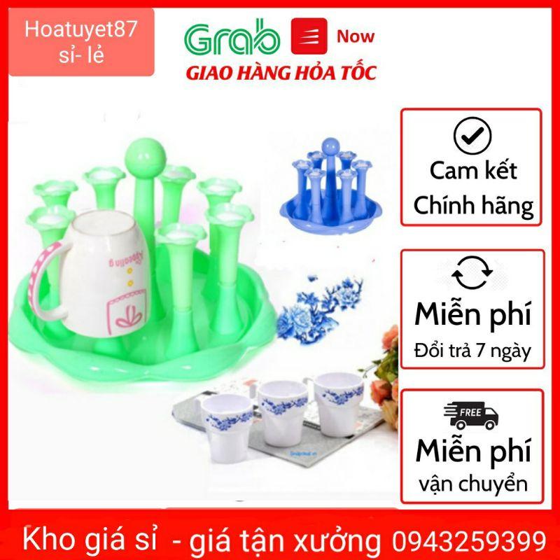 Khay úp cốc nhựa tròn hàng Việt Nam