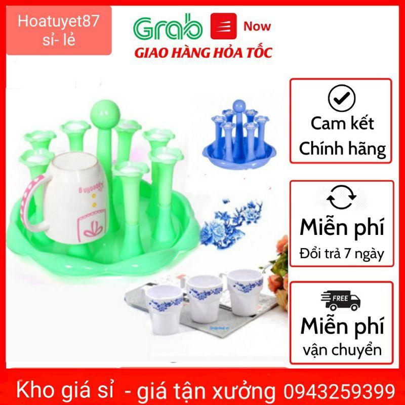 Khay úp cốc nhựa tròn hàng Việt Nam