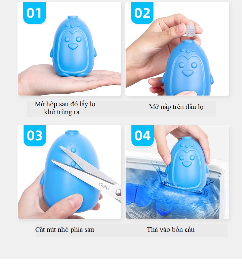 Chai Thả Bồn Cầu Nhật Bản HOMI Mã HC01 - Khử Mùi Nhà Vệ Sinh, Diệt Sạch 99,9% Vi Khuẩn, Siêu Tiết Kiệm - Hàng Chính Hãng