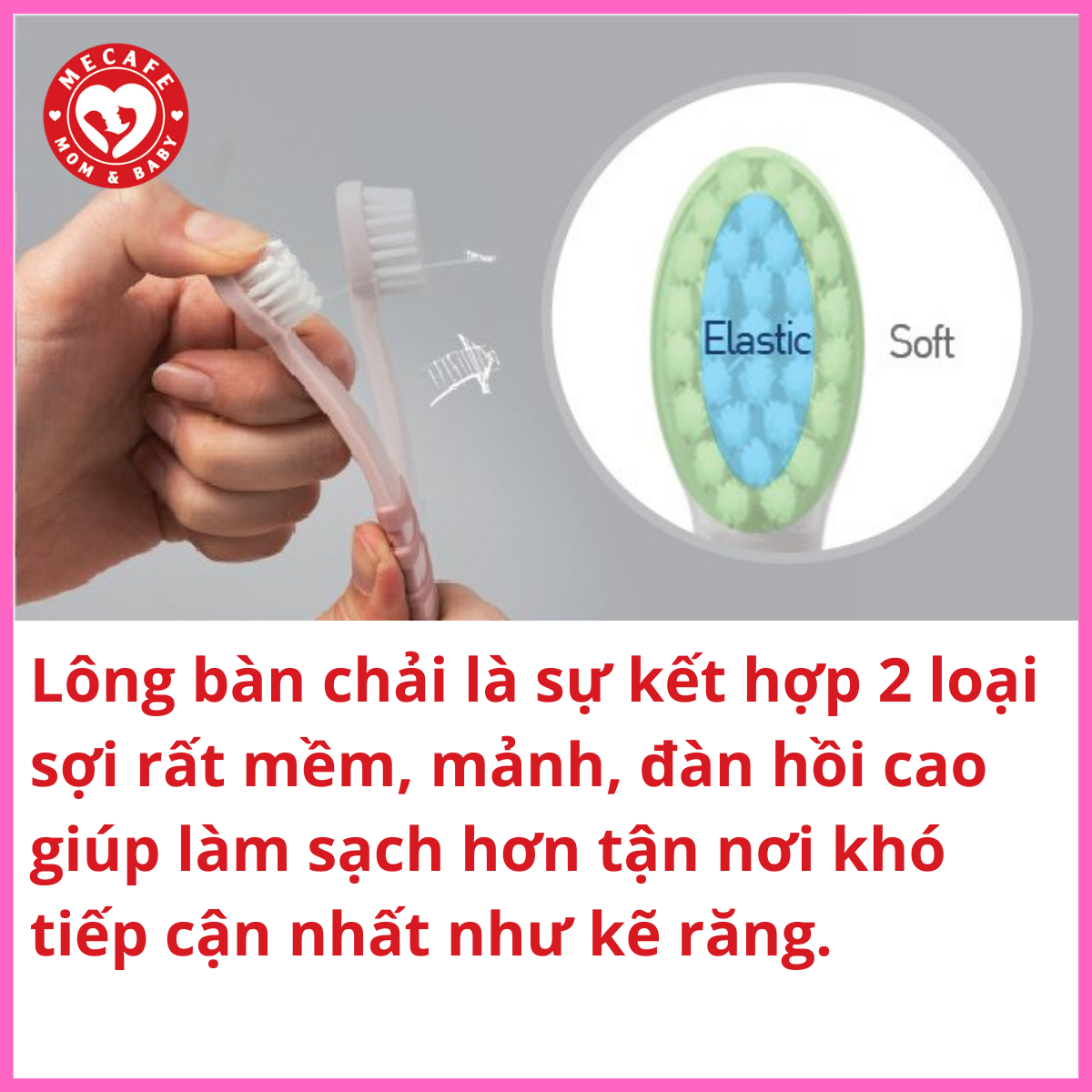 BÀN CHẢI ĐÁNH RĂNG TRẺ EM K-MOM 2-12 TUỔI (HỒNG)