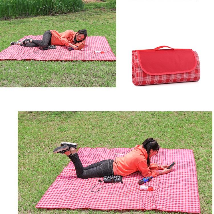 THẢM DÃ NGOẠI, DU LỊCH, PICNIC CAO CẤP - Chống thấm nước, họa tiết caro, gấp gọn tiện lợi - 2 kích thước khách chọn màu!