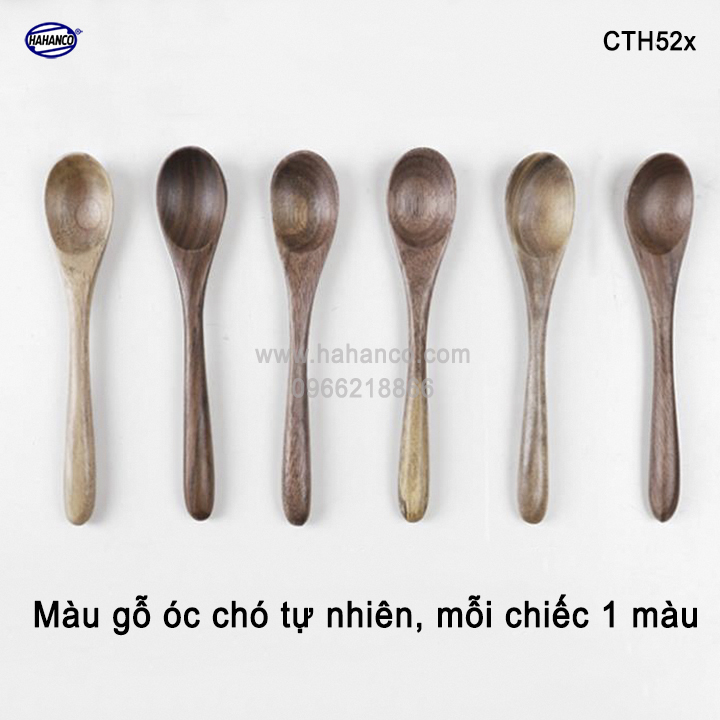 Thìa cafe mini gỗ Óc Chó nhập khẩu Mỹ, thìa xuất Nhật (CTH522) Dùng múc giá vị , decor trang trí, chụp ảnh