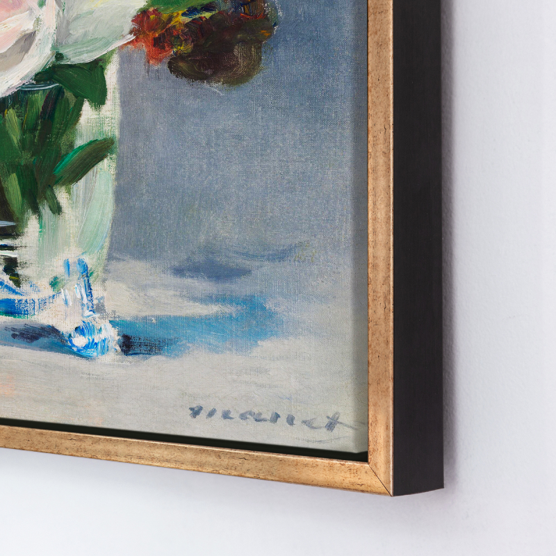 Tranh in canvas trang trí treo tường danh hoạ-Flowers in a crystal vase 