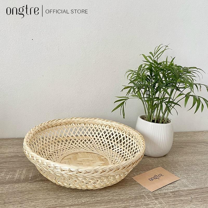 Rổ rá đan bằng tre đẻ bàn ăn phòng khách, đựng hoa quả đồ khô decor | ongtre