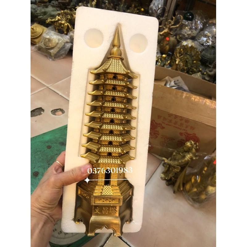 Tháp văn xương bằng đồng cao30cm