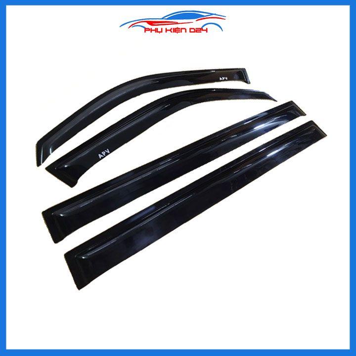 Vè che mưa ô tô Suzuki APV 7 Chỗ Vè Đen, nhựa ABS cao cấp chắn mưa, cản bụi, trang trí xe hơi