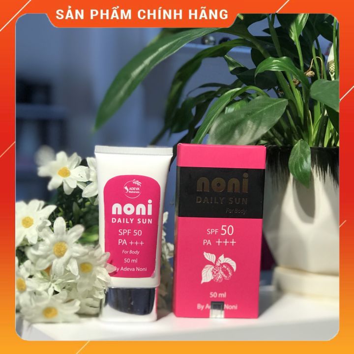 Noni Daily Sun - Kem chống nắng thế hệ mới SPF 50, PA +++ cho body 50 ml - Adeva Noni