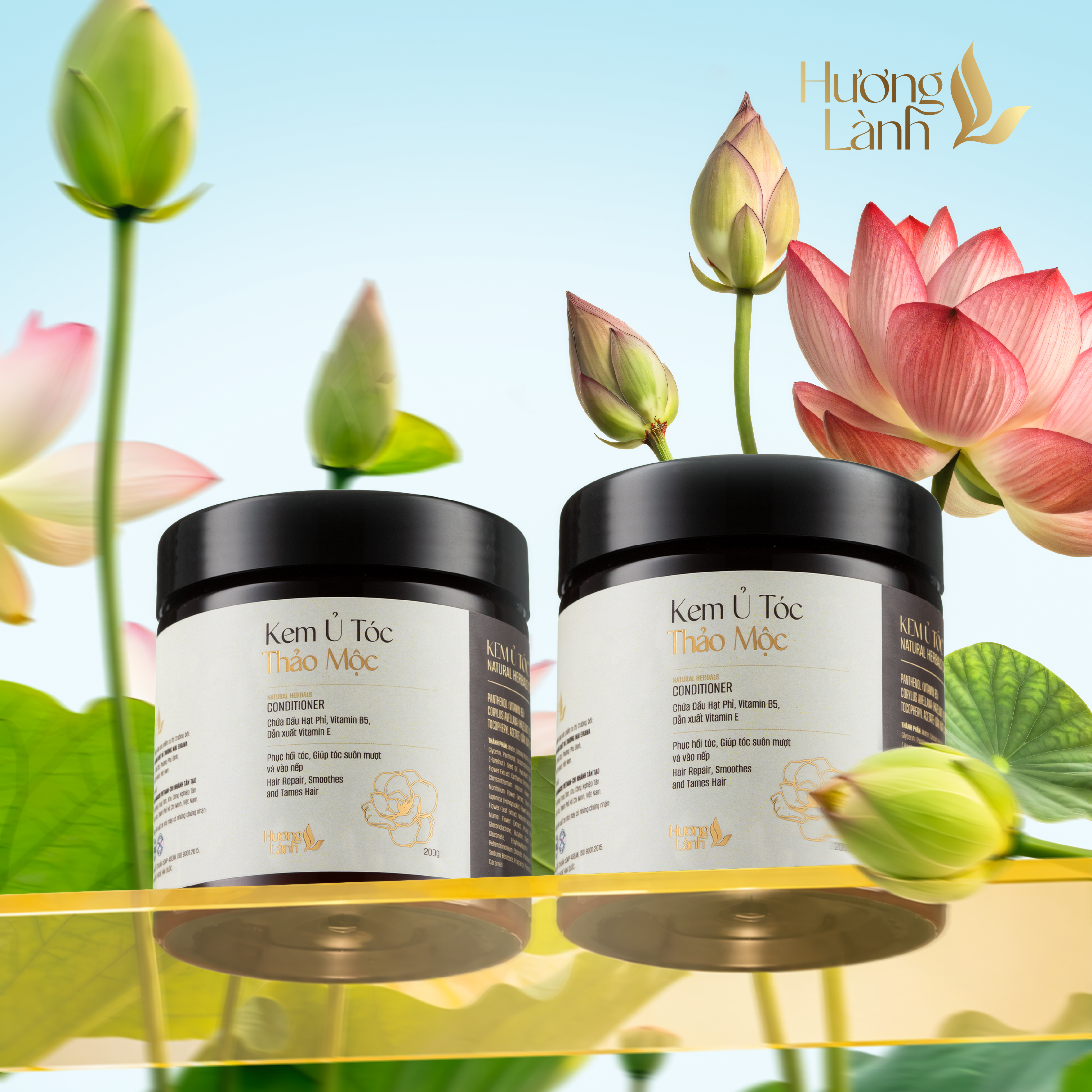 COMBO 2 sản phẩm Kem ủ tóc thảo dược Hương Lành + Tinh chất bưởi thảo mộc Hương Lành giúp tóc suôn mượt tự nhiên- vào nếp- ngăn gãy rụng hiệu quả, tinh chất bưởi phục hồi tóc hư tổn, giảm chẻ ngọn, kích mọc tóc từ tinh dầu bưởi và cam