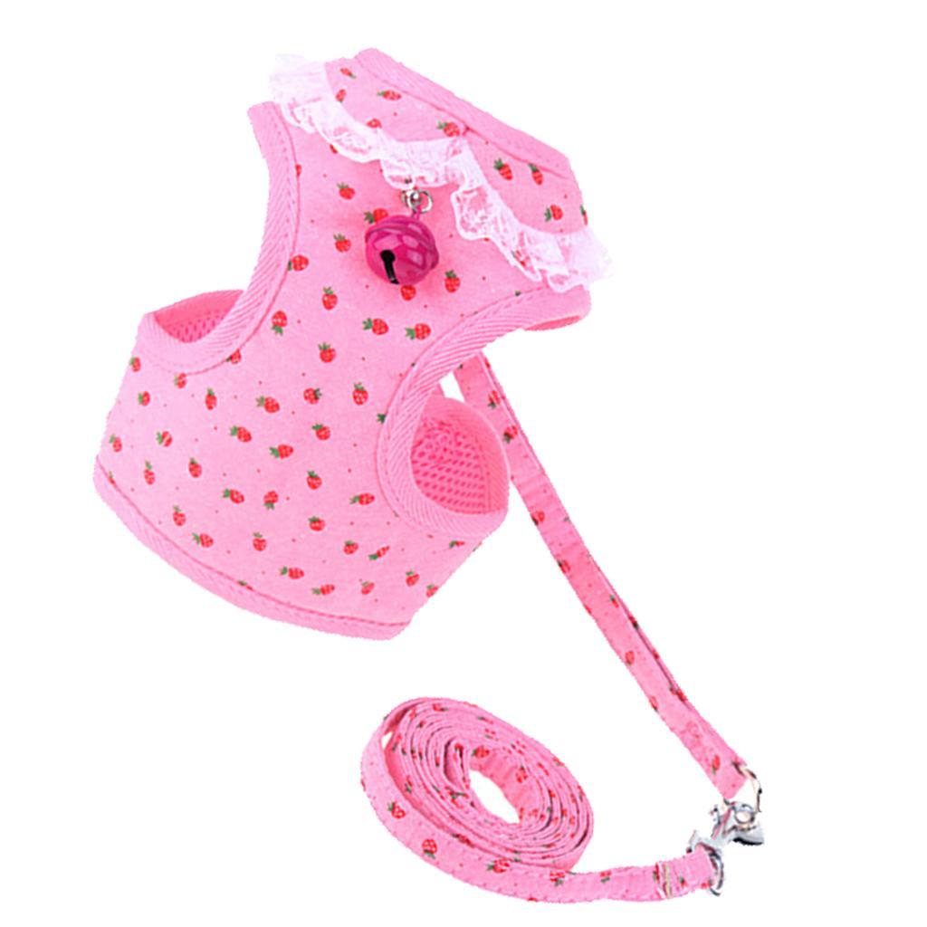 1 Pc Breathable Adjustable Pet Harness Leash Set No Pull Padded Vest