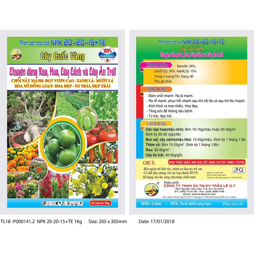 NPK 20-20-15 dạng viên tròn
