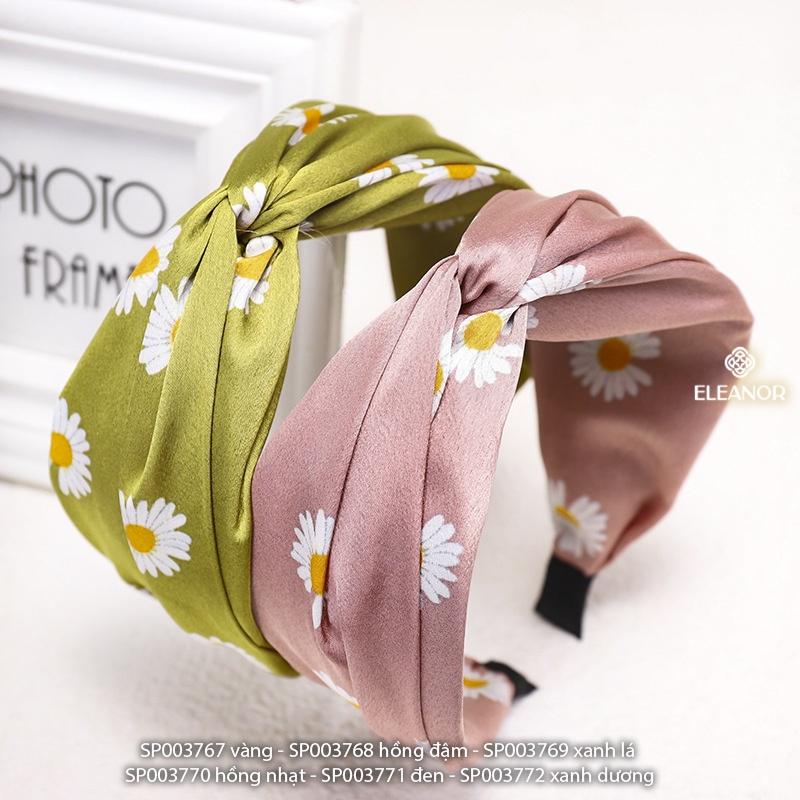 Băng đô tóc nữ Eleanor Accessories vải xoắn họa tiết hình bông hoa phụ kiện tóc dễ thương