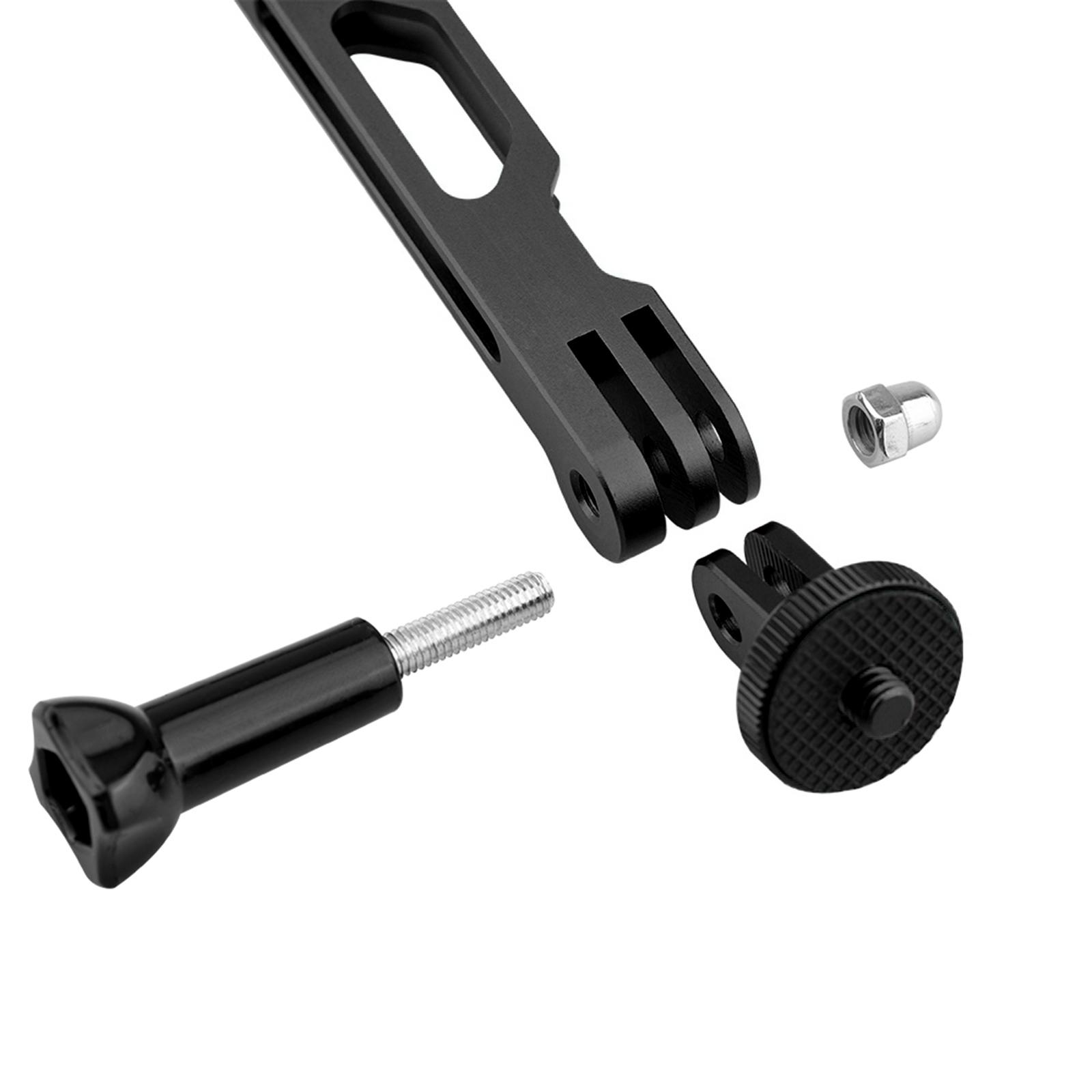 CNC Extension Arm Pole Mount Base 1/4" Adapter For Insta360 ONE X2 X black
