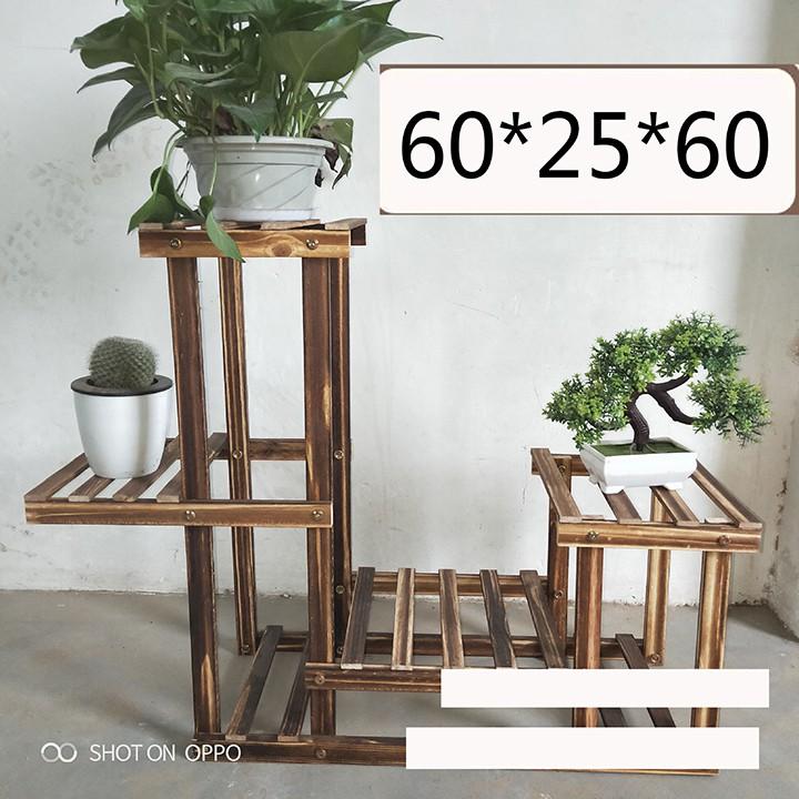 Khung gỗ nhiều tầng để cây trang trí (60cm) 60x25x60_RE0252