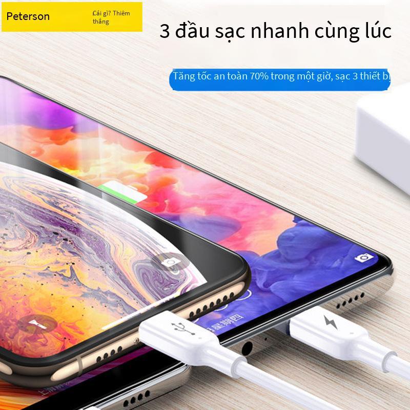 Sản phẩm được ưu đãi nhất trúng một dây kéo ba cáp dữ liệu cho Apple Android typec sạc nhanh cáp sạc 1.2m cáp dữ liệu ba trong một