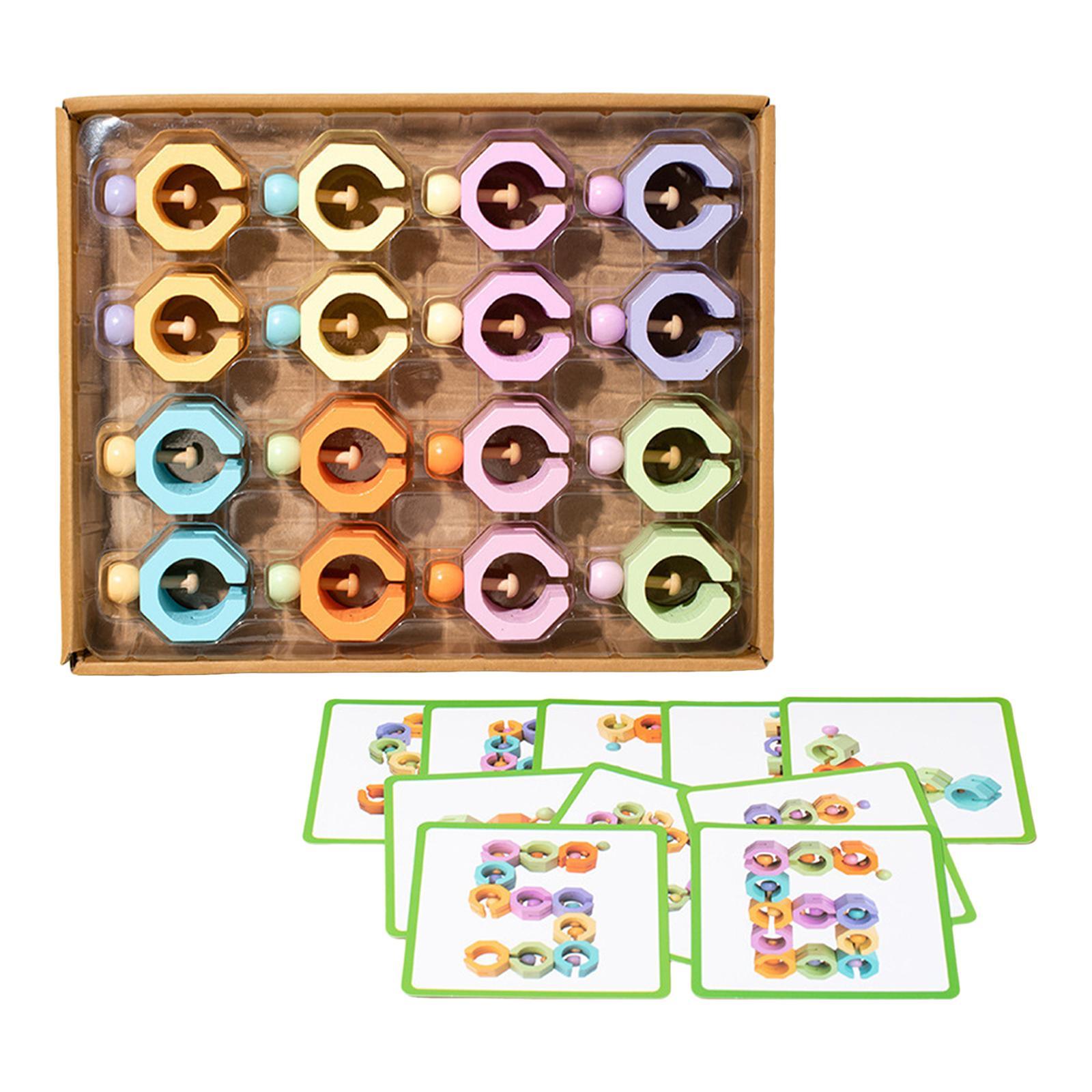 Montessori Shape Sorter Stacker Matching Blocks Colorful