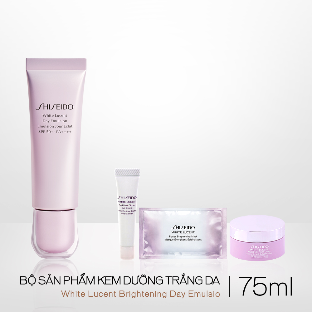 Bộ sản phẩm Kem dưỡng trắng da ban ngày Shiseido White Lucent Brightening Day Emulsion 75ml