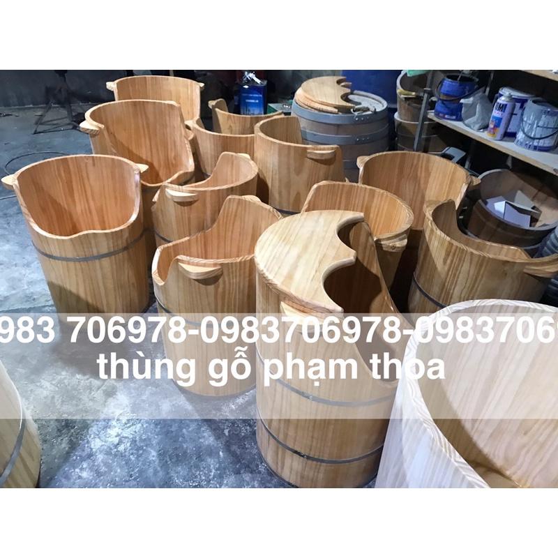 Thùng gỗ xông chân (máy xông+ ghế)cam kết thùng đẹp chuẩn g.ỗ nhập