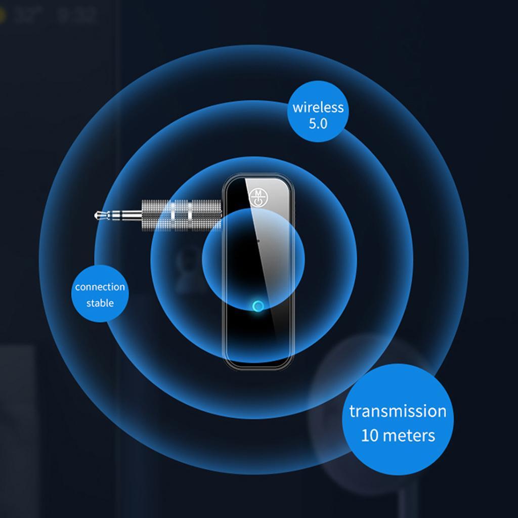 Bluetooth 5.0 Transmitter Receiver 2 IN 1 Wireless Audio 3.5mm Aux Adapter