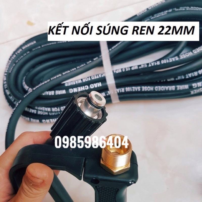 20m Dây xịt rửa, dây rửa xe lõi thép áp lực cao cấp dùng cho máy xịt rửa áp lực cao