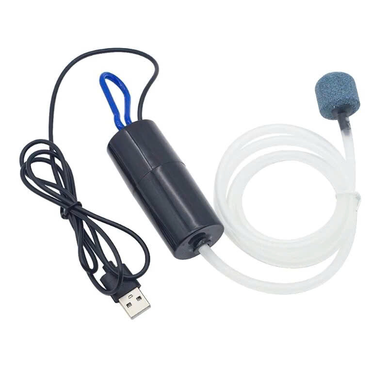 (Hàng Tốt) Bộ Máy Sục Sủi Khí Oxy Mini Cho Bể Cá Cảnh Thủy Sinh – Siêu Êm, Hàng Cao Cấp, Bơm Khí Oxy Hồ Cá