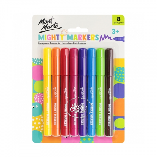 Bộ Bút Mighty Markers 8 Màu Mont Marte