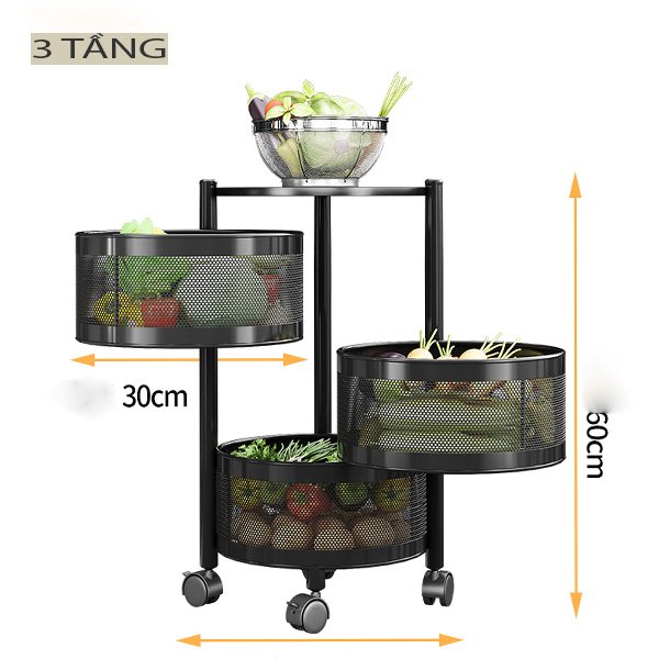 KỆ ĐỂ ĐỒ ĐA NĂNG GẤP GỌN THÉP KHÔNG RỈ 3,4,5 TẦNG, CÓ BÁNH XE