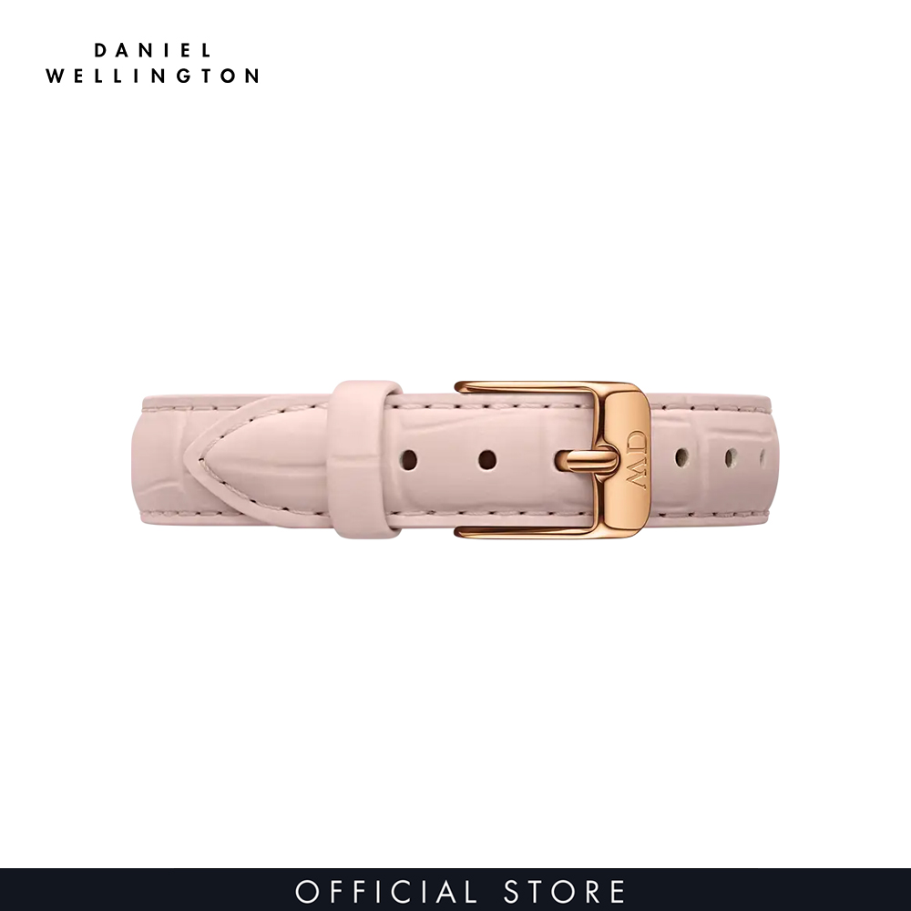 Dây da đồng hồ Daniel Wellington 14mm khóa màu vàng hồng - Cho đồng hồ PETITE CORAL 32mm - DW00200312