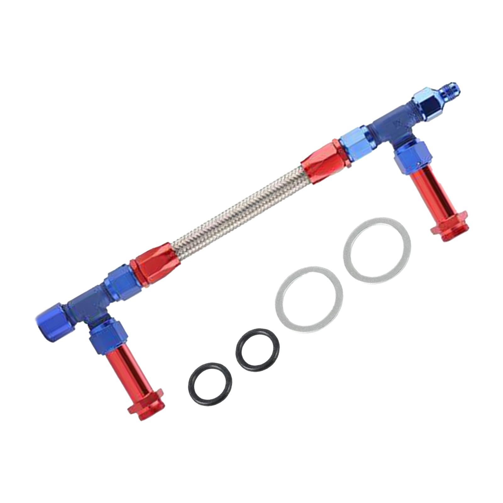 Braided Fuel Line Red Blue