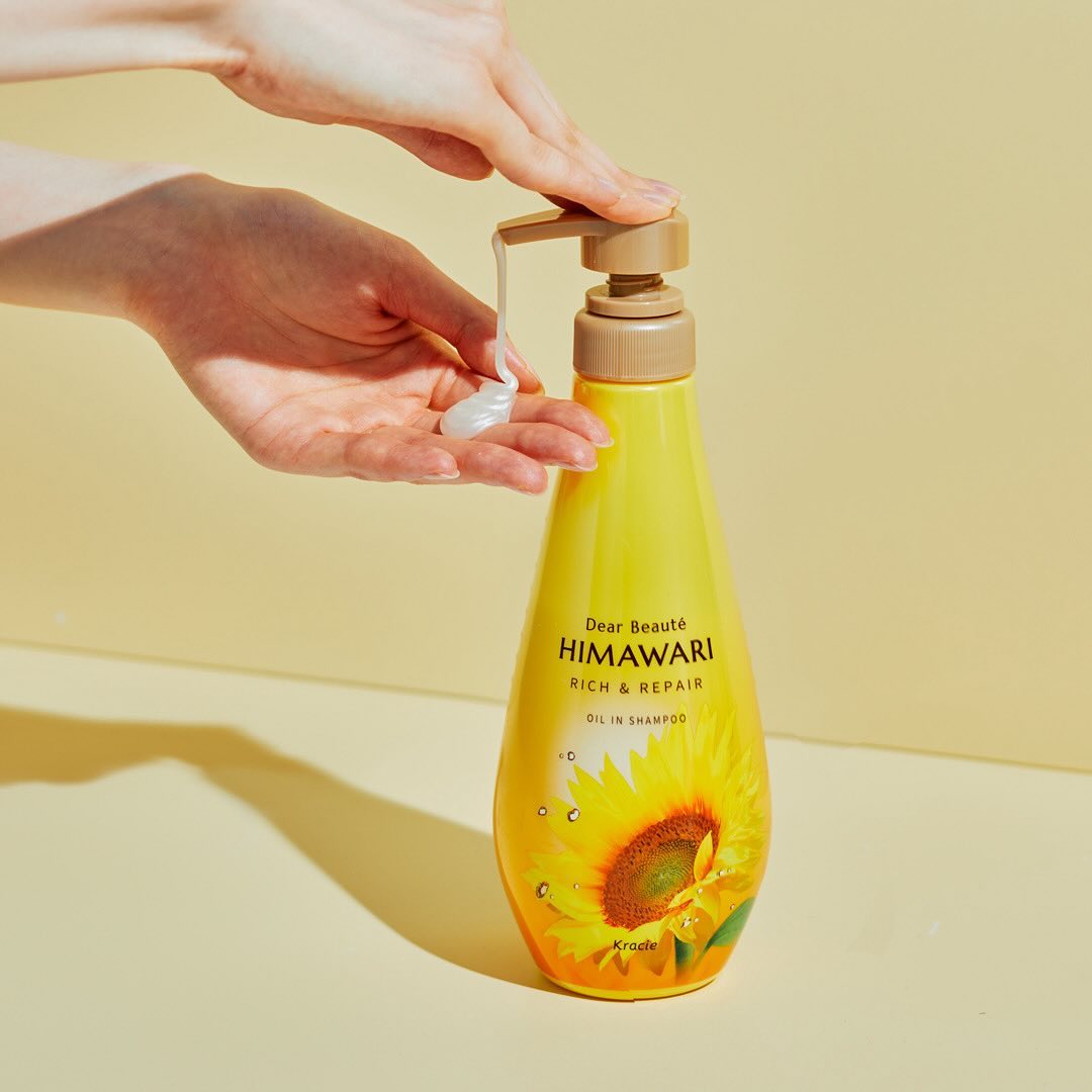 Combo Dầu Gội Và Dầu Xả Himawari Phục Hồi, Dưỡng Ẩm Sâu Kracie Dear Beaute Himawari (Combo 2 Chai)