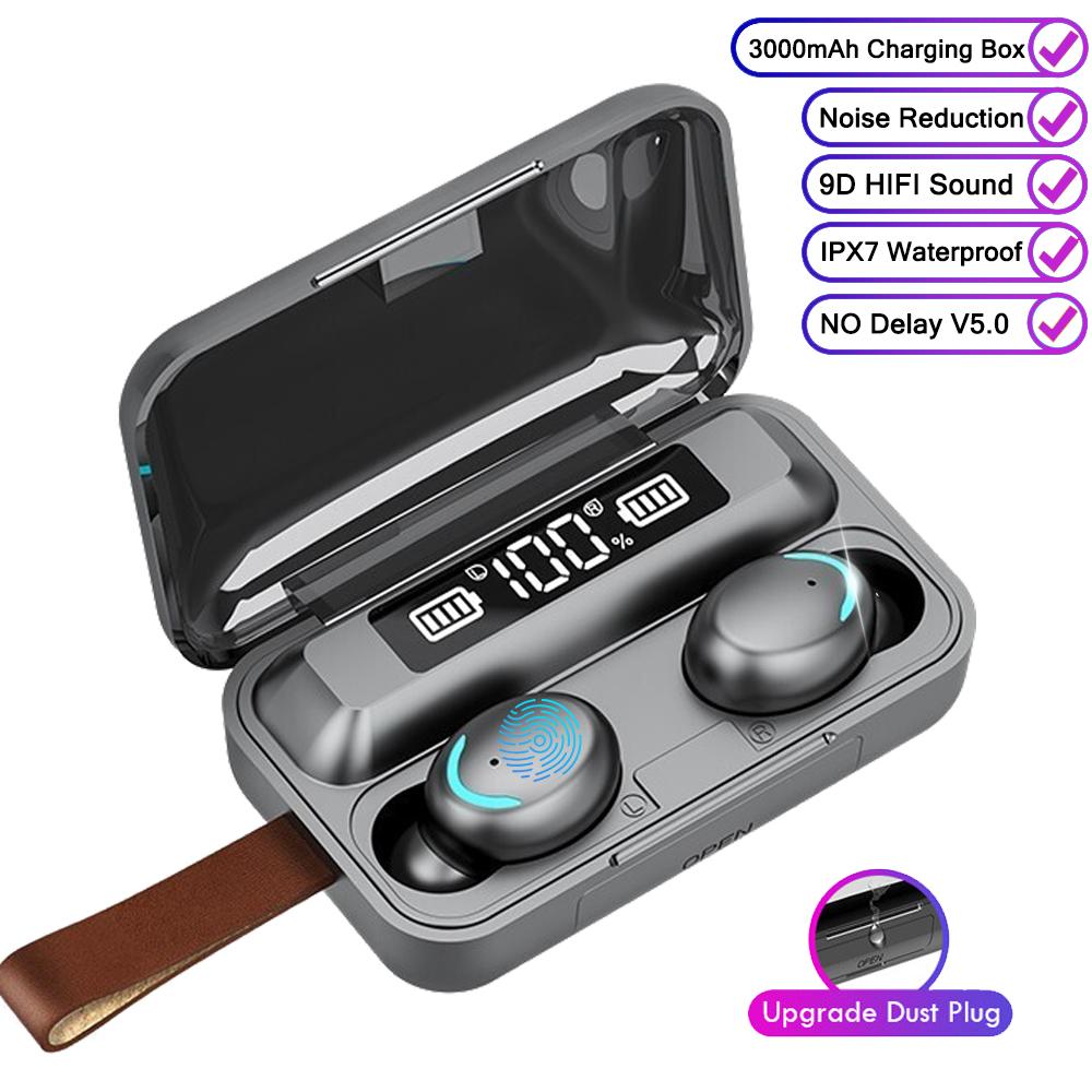 3000MAh Bluetooth Tương Thích Tai Nghe HiFi Bass Stereo Không Dây Tai Nghe Loại Bỏ Tiếng Ồn Tai Nghe Nhét Tai Có Mic Tai Nghe Nhét Tai Quà Tặng Tốt Nhất