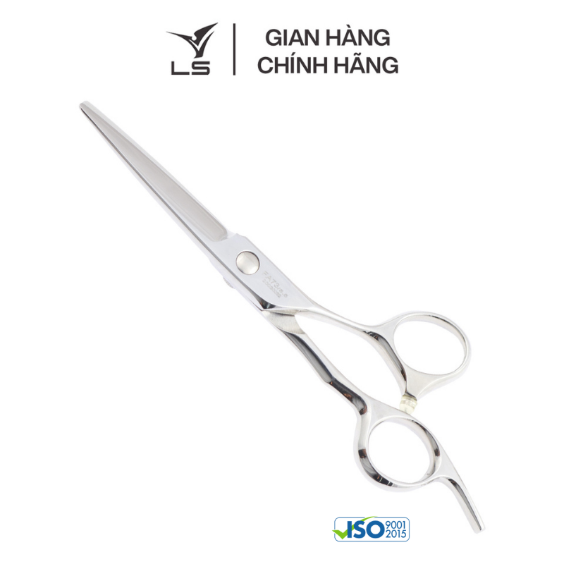 Kéo cắt tóc LS lưỡi thẳng quai offset vênh đỡ ngón cố định FA73/5.5