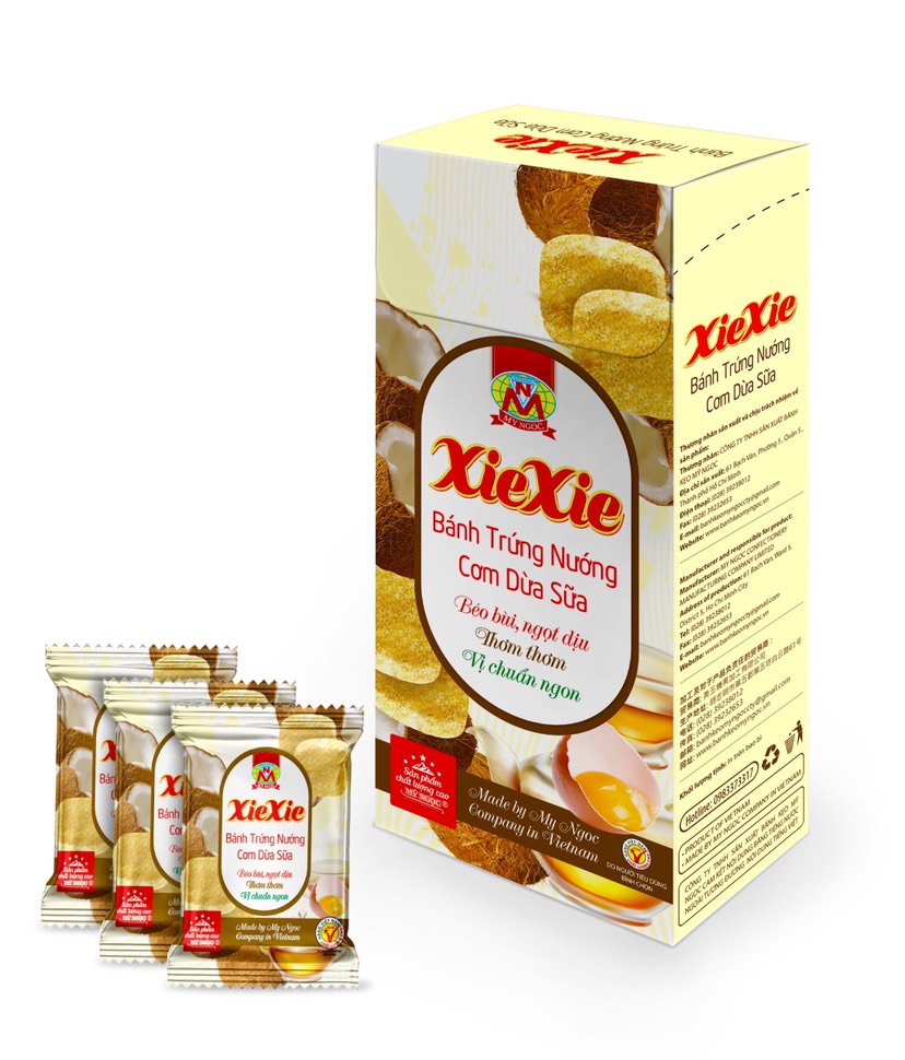 250g Bánh trứng nướng XIEXIE Cơm dừa sữa tươi MỸ NGỌC