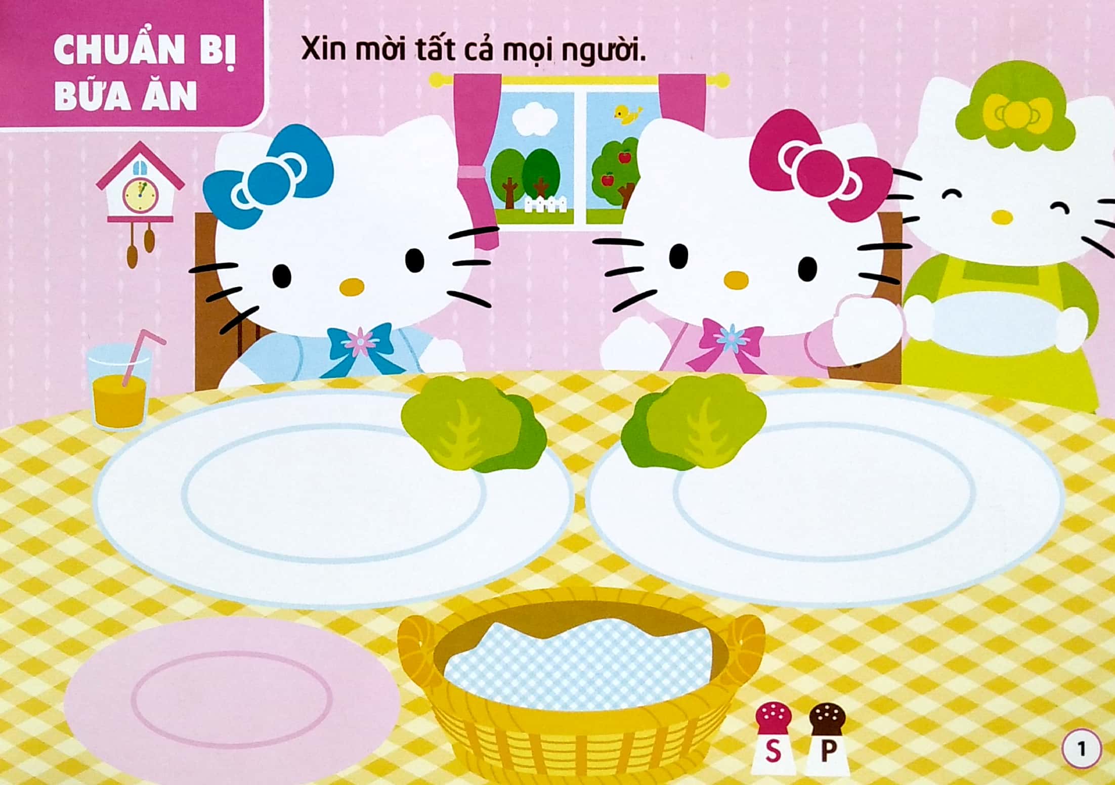 Sticker - H.e.l.l.o K.i.t.t.y - Kitty Mi Nhon Đến Tiệm Ăn Ngon (3-8 Tuổi)