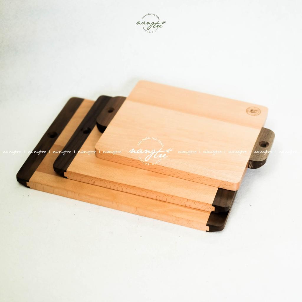 Thớt gỗ trang trí tay cầm - Thớt gỗ beech tay cầm mới- Wooden cutting board