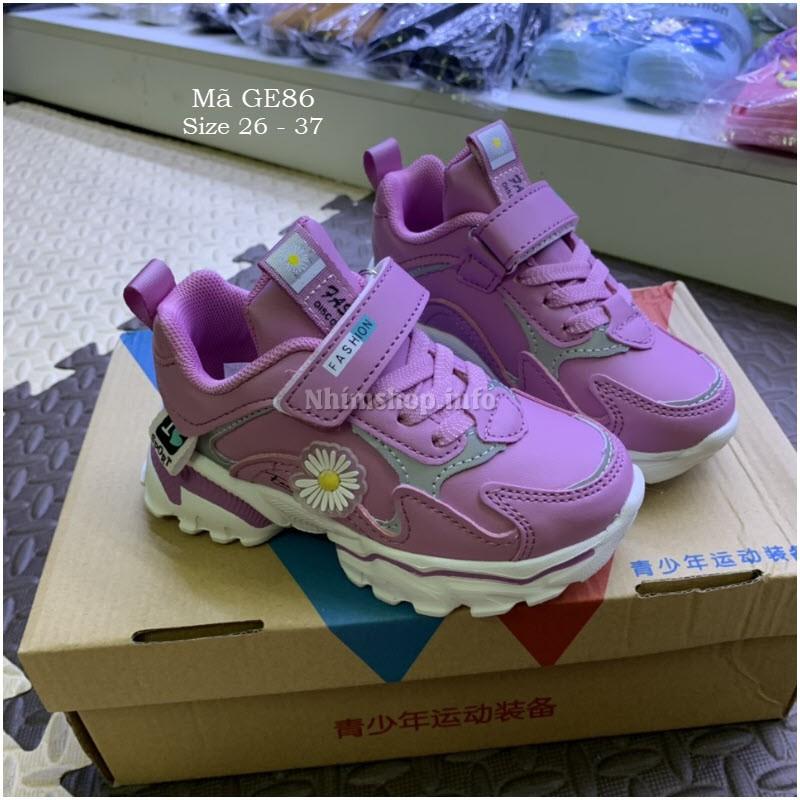 GIÀY THỂ THAO HOA CÚC CHO BÉ GÁI KIỂU DÁNG SNEAKER ĐẾ EVA SIÊU NHẸ FULL SIZE 3 - 12 TUỔI GE86