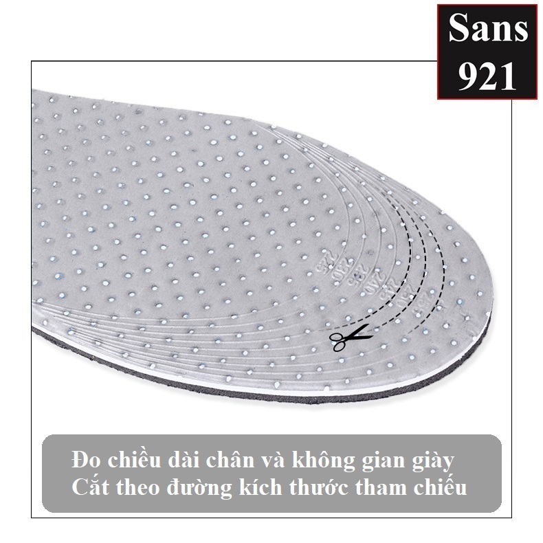 Lót giày tăng chiều cao nam nữ Sans921 độn giầy nâng đế 2cm 3cm 4cm 5cm