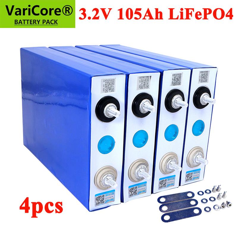 4 Pin Sạc VariCore 3.2V 280Ah 310Ah Lifepo4 DIY 12V 280AH Cho Xe Điện RV Năng Lượng Mặt Trời Xe Golf Miễn Phí Màu Sắc: 200Ah Bông 4 Chiếc