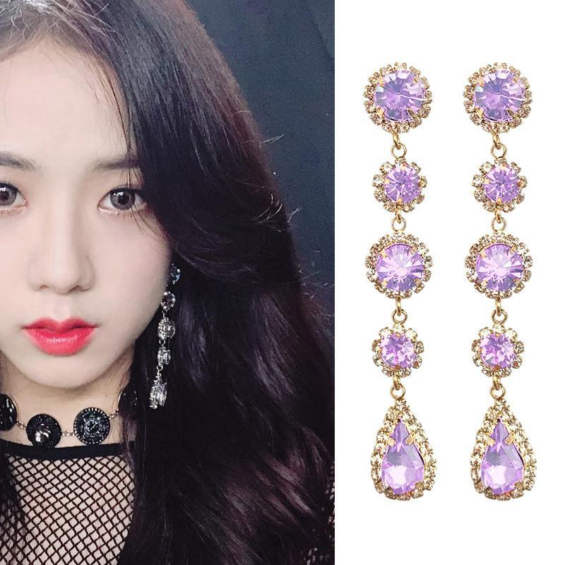 Bông tai BLACKPINK Hàn Quốc bạc S925 Water Drop