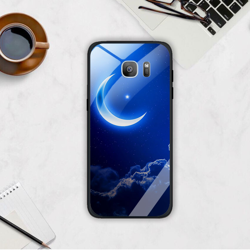 Ốp Lưng Kính Cường Lực cho điện thoại Samsung Galaxy S7 Edge - 0220 MOON01