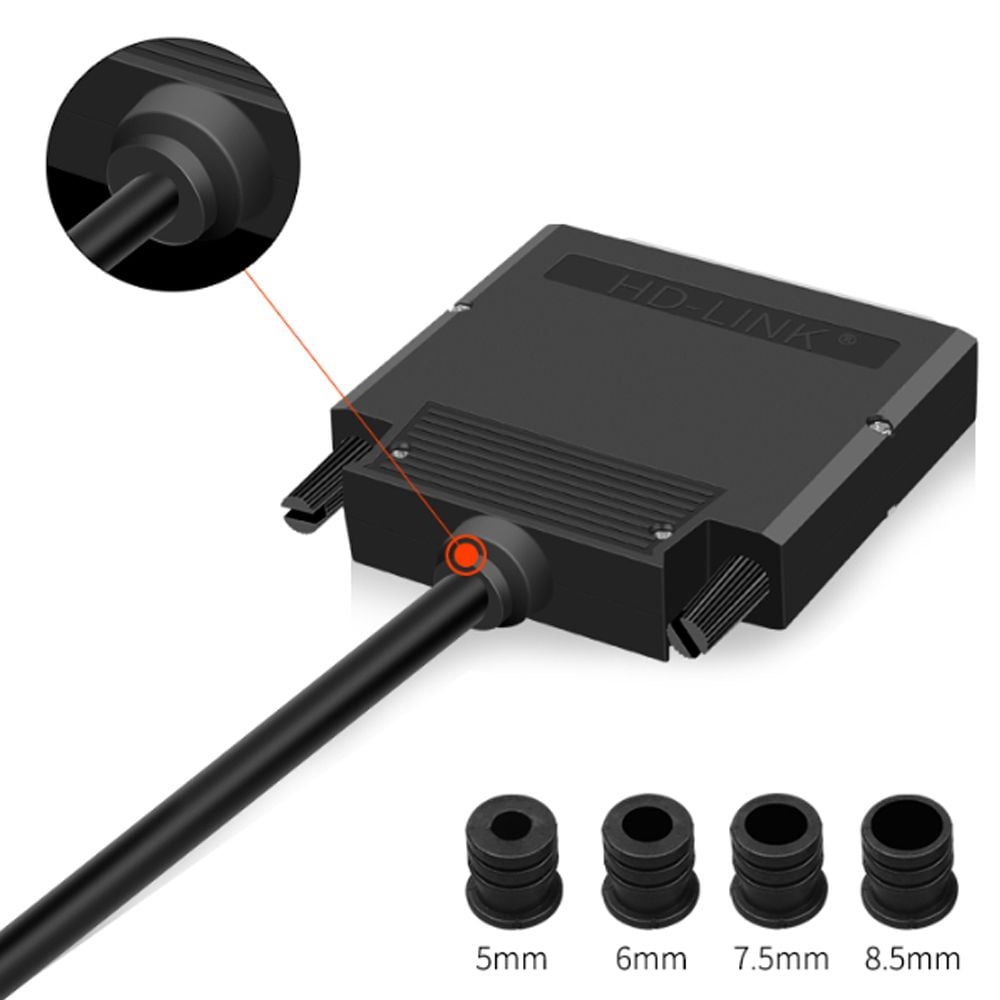 Đầu bấm cáp DB37 cổng đực + vỏ ốp nhựa HDLINK YL-SCD-37M. HÀNG CHÍNH HÃNG