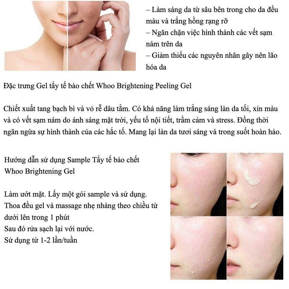 Tẩy Da Chết The Whoo Gongjinhyang Brightening Gommage Gel Exfoliator 100ml