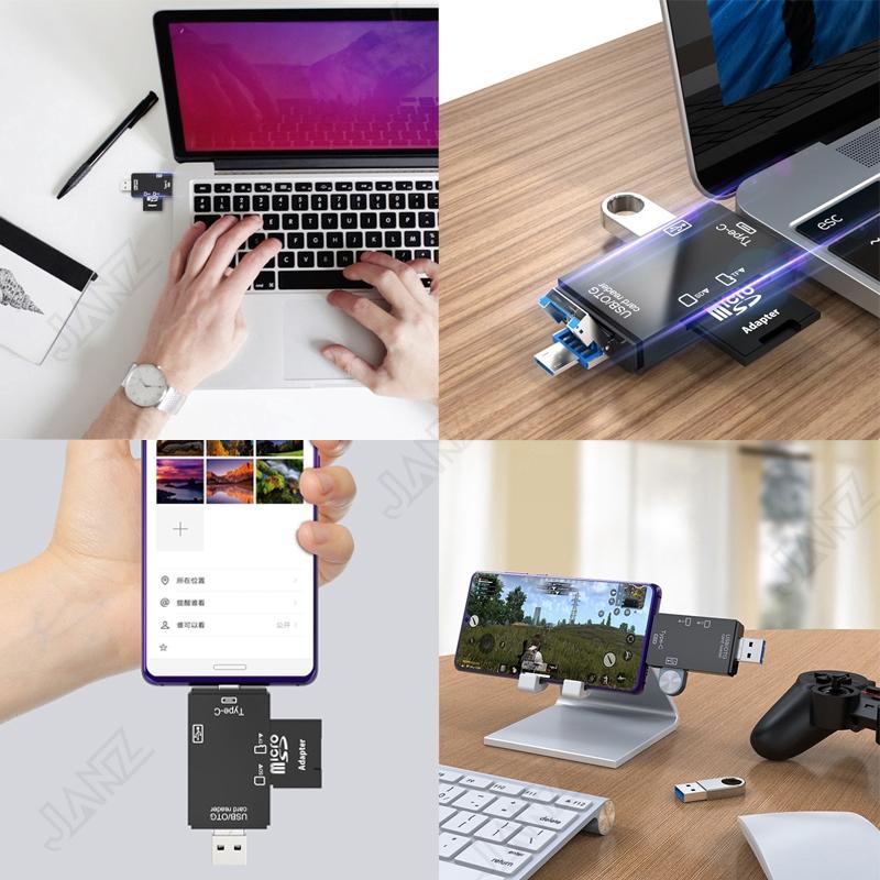 Đầu Đọc Thẻ Nhớ OTG Micro USB/Type-C/SD/TF Card/USB2.0