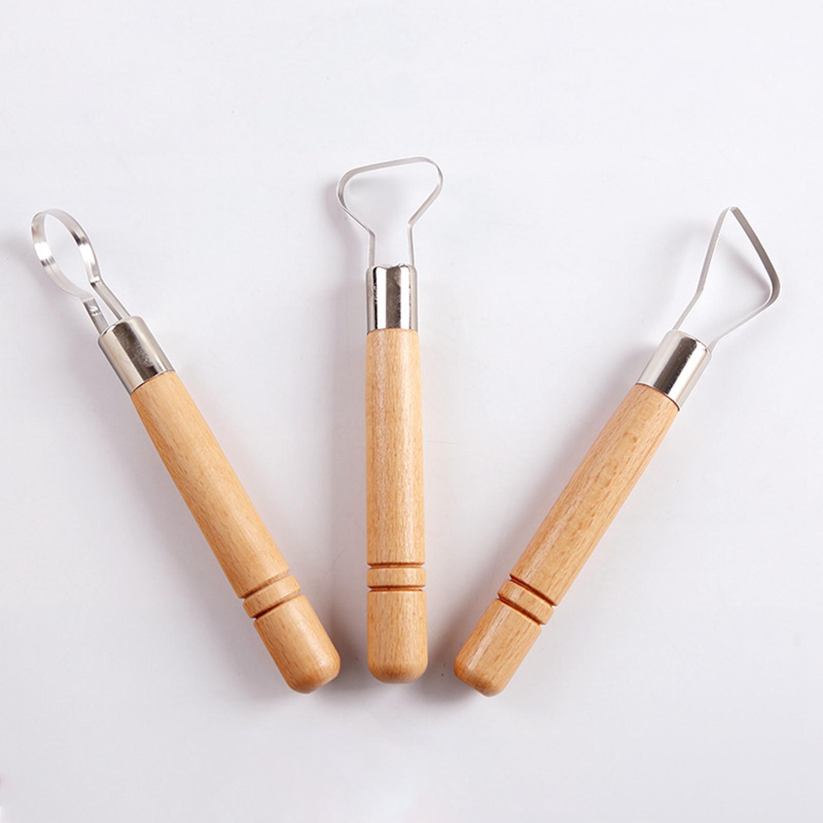 3x Beginners Clay Pottery Sculpting   Shaping Scraper Tools