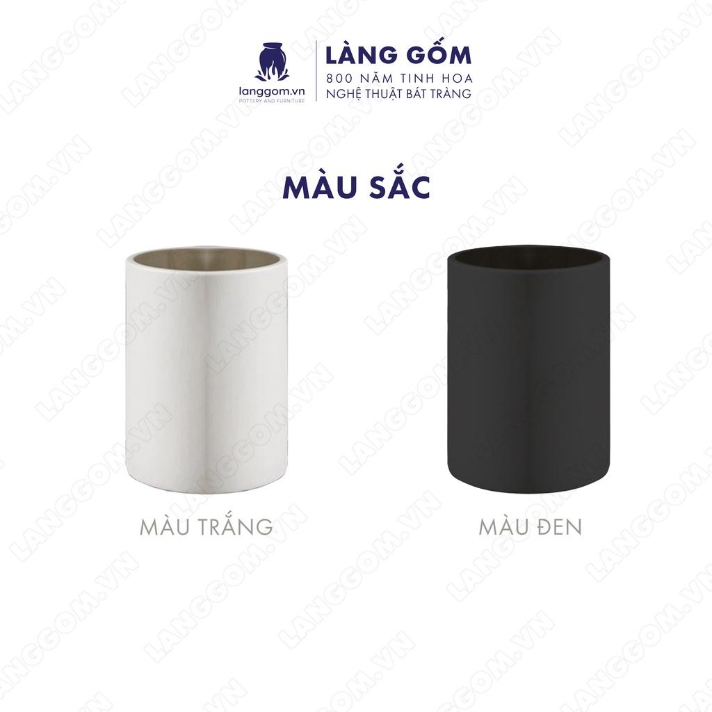 Cốc tách, ly uống nước kiểu không quai chất liệu gốm sứ Bát Tràng cao cấp - Làng Gốm Bát Tràng