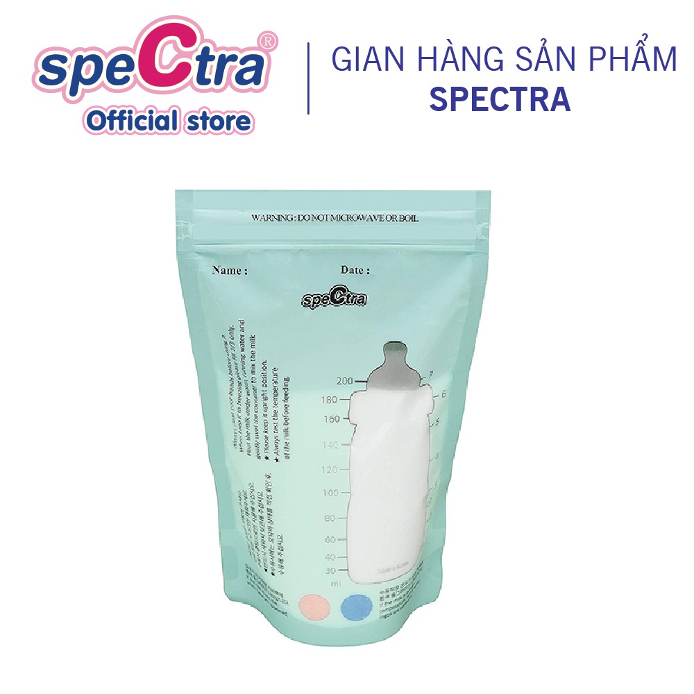 Túi Trữ Sữa Spectra Cảm Ứng Nhiệt 200ml (30 Túi/ Hộp)