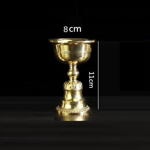 Chén/Chân Đựng Nến Và Nước Cúng Bằng Đồng, Họa Tiết Bắt Mắt, Nhiều Kích Thước