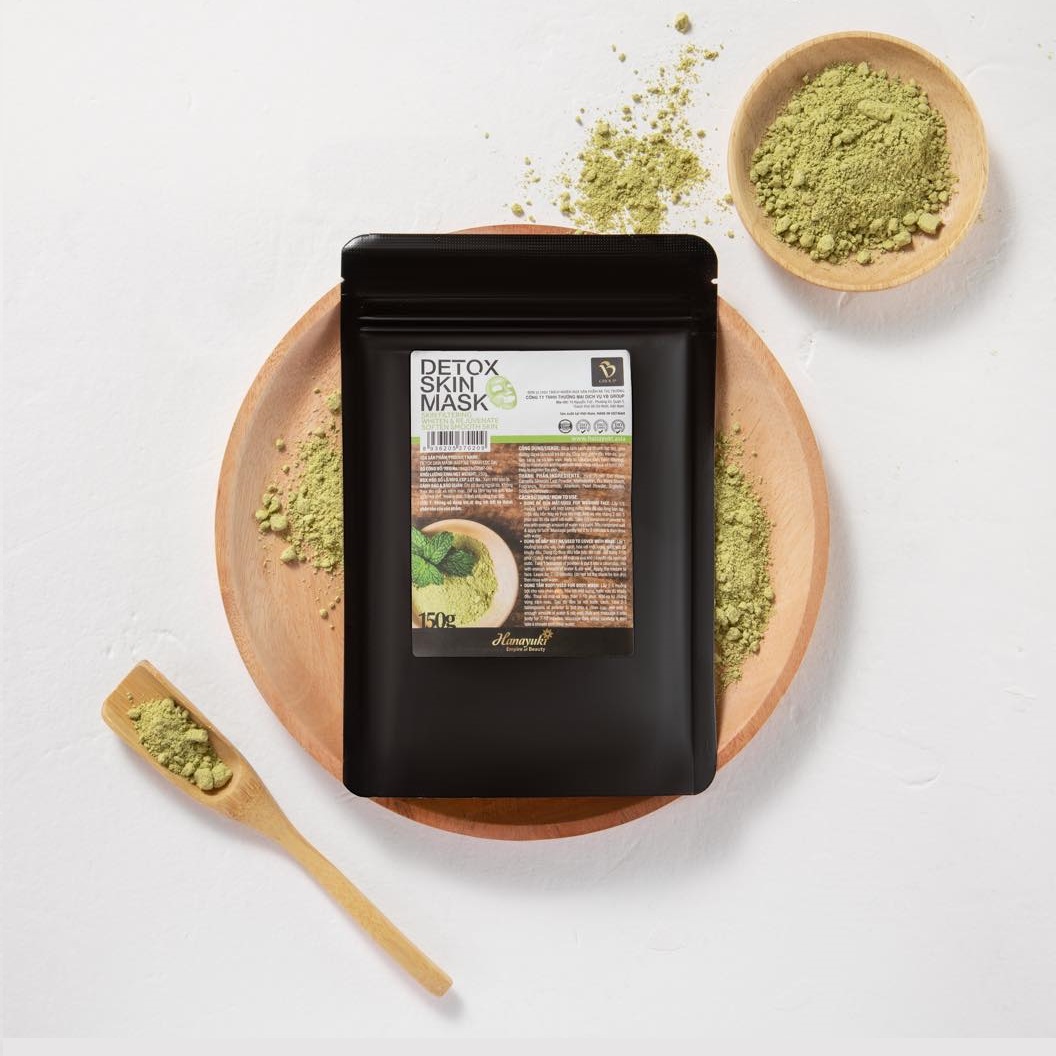 Bột Tắm Trắng Hanayuki Trắng Da Detox Skin Mask Thanh Lọc Da 150g - Mặt Nạ Detox Hanayuki Trắng Da Thanh Lọc Da - Hanayuki Chính Hãng