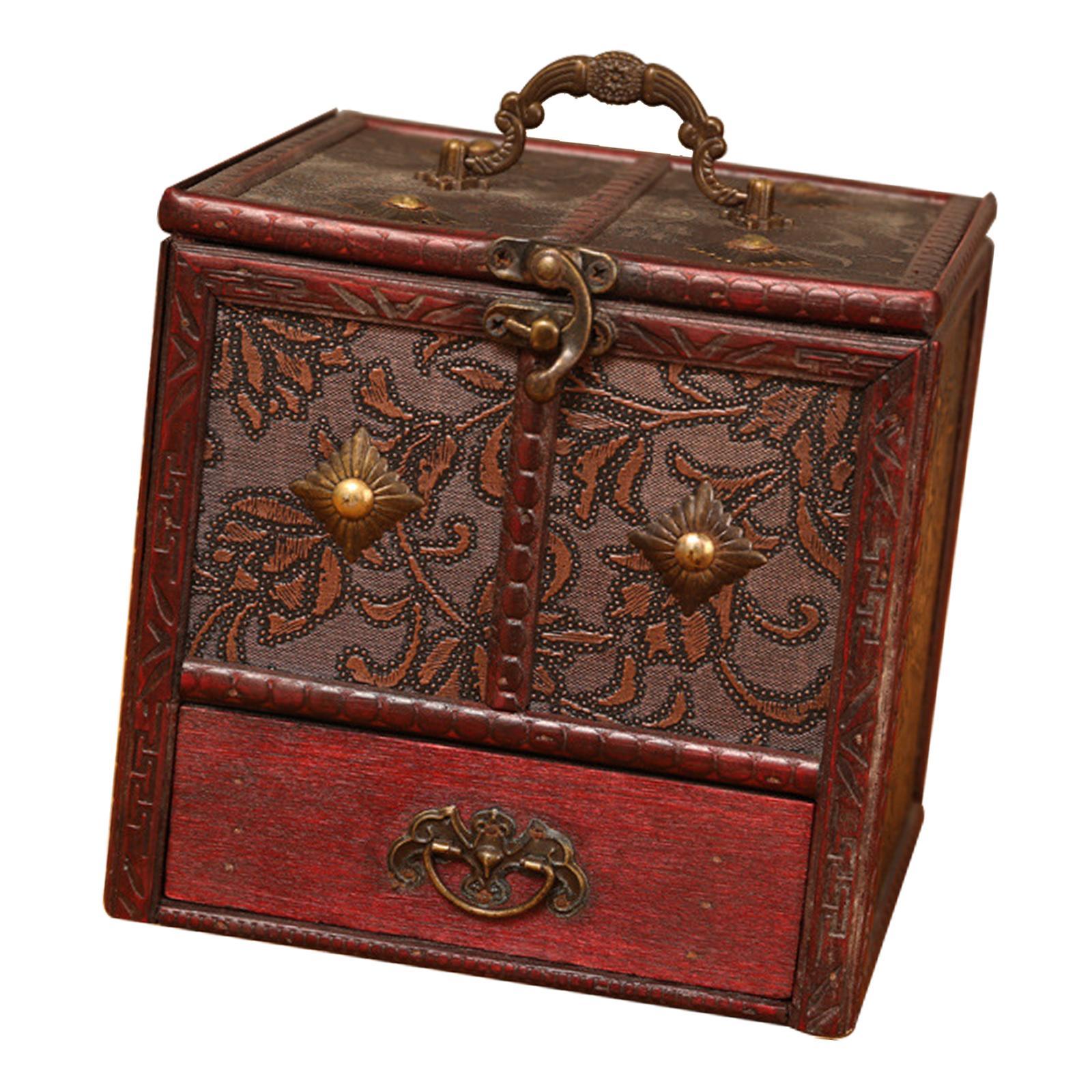 Wooden Storage Box Display Decorative Box Jewelry Storage Box for Earrings Girls Women