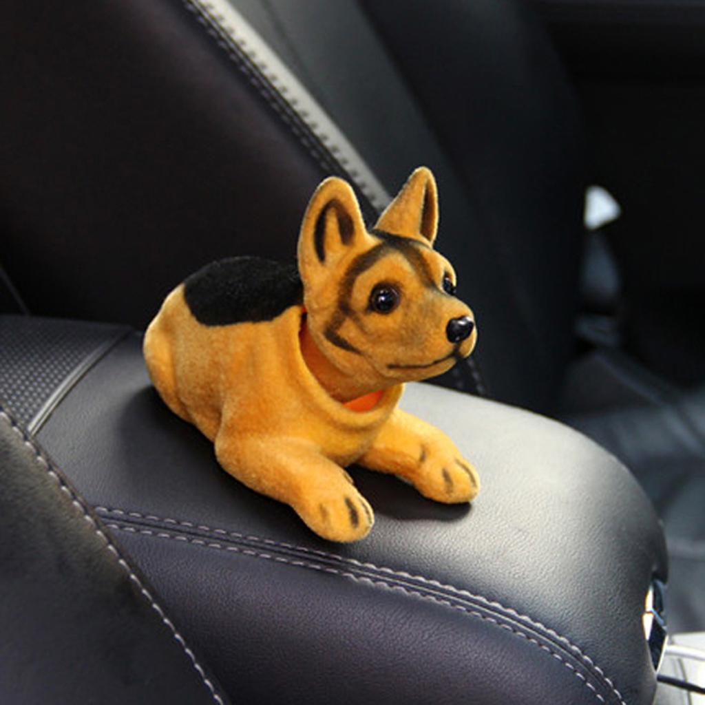 Cute Shepherd Dog / Bobbing Head Dog / Bobble Head Toy w/ GOLDEN CHAIN