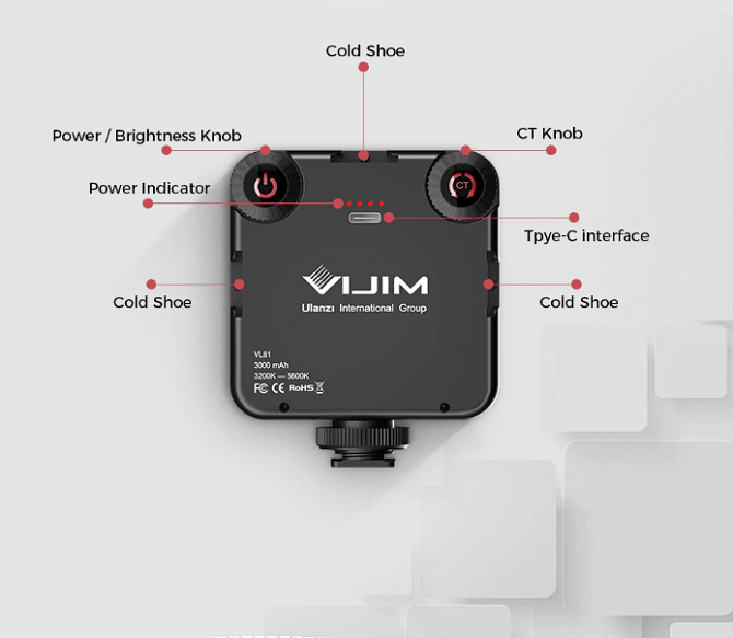 Đèn led video mini vljim Vl81 Ulanzi hàng nhập khẩu